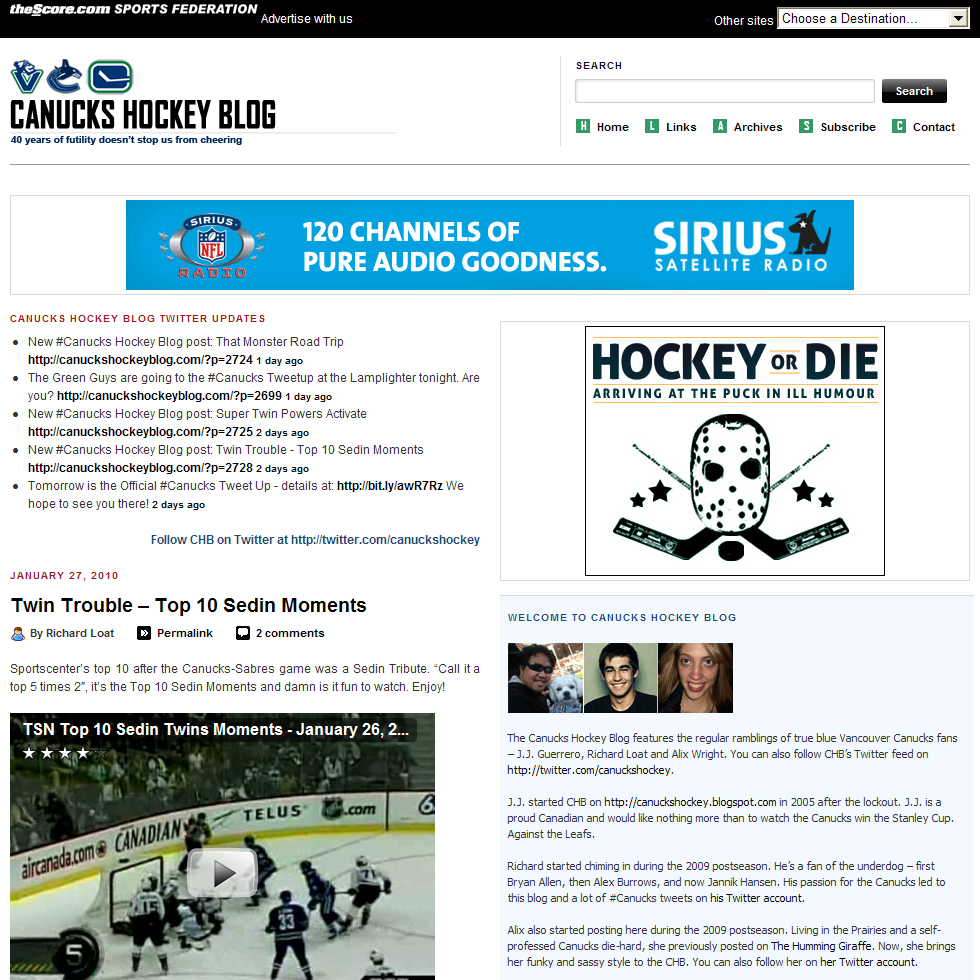 Canucks Hockey Blog