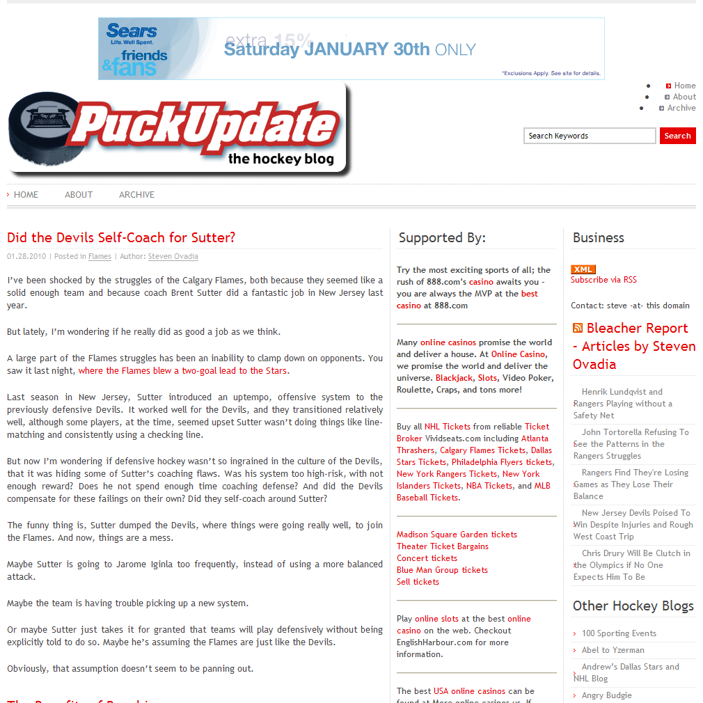 PuckUpdate :: The Hockey Blog